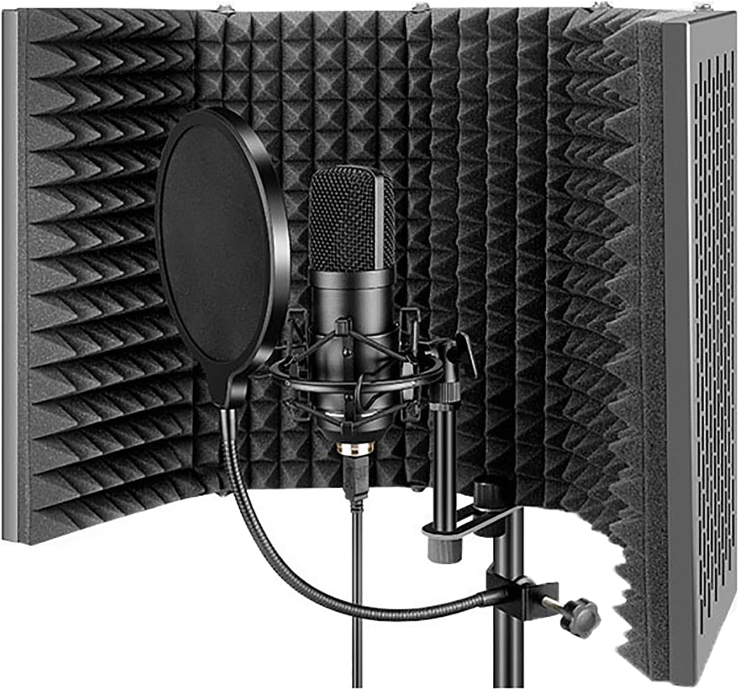 Microphone isolation shield